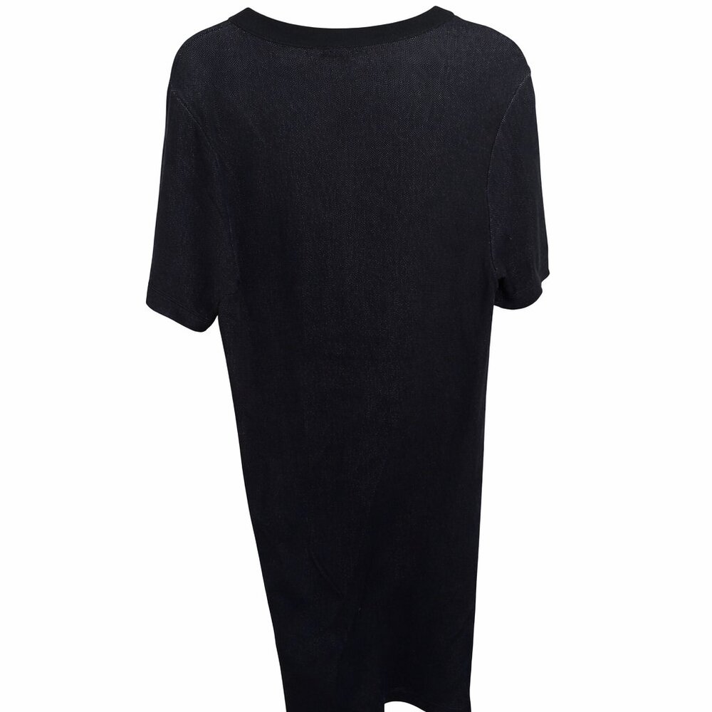 rag & bone Liberty Black White Knit Flower Print Short Sleeve Shift Dress Small - Picture 4 of 4
